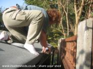 working on the roof
