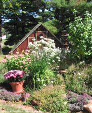 Red A-Frame Garden Shed - Cathy Greschner