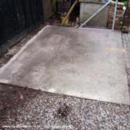 The start: pre-existing concrete slab