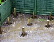 Panzer traps go in - the weather cannot stop the protection of the Bunker....