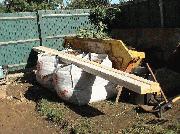 2 tonnes of MOT type 1 and 4 x 4.8m x 47mm x 150mm timber