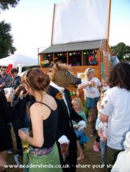 Horses heads at the Disco Shed