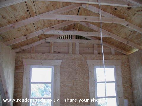 Shed interior under construction