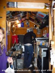 Inside the shed
