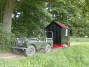 On route to its new home...with the help of our Series One land Rover 1950...