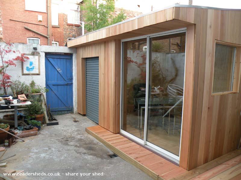 one grand designs shed, workshop/studio owned by dominic