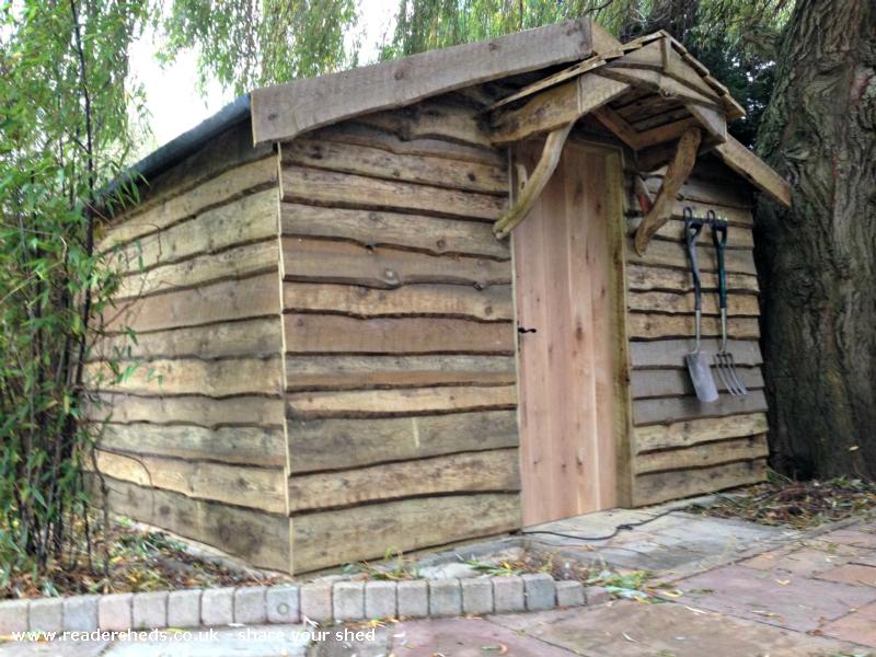 Pallet Shed Extension With Waney Edge Cladding, Unexpected from Garden 