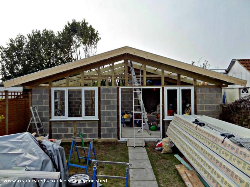 Steves Man Cave, Workshop/Studio from garden owned by ...