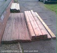 Timber delivery of shiplap , 2x3 and 2x4 tanalised for studding and base . of shed - Goodbye old shed hello new build , 