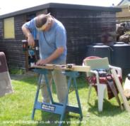 ME working outside the old shed of shed - My Comfort Zone, 