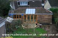 Front View from the house of shed - , 