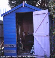 Front View of shed - Blue Shed, 