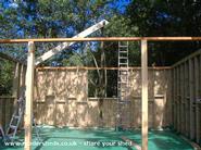 Taking shape of shed - Shed with a view, Somerset