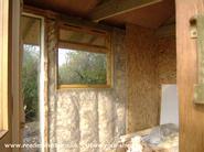 Sheep's Fleece insulation of shed - Shed with a view, Somerset