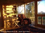 Inside view of shed - Shed with a view, Somerset