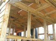 Wind Powered Shower Shed: Boarding going on roof