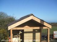 Wind Powered Shower Shed: Roof complete