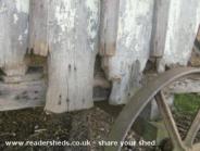 Back Wheel of shed - Harry the Hut., Norfolk