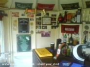 front left view of shed - the drunken duck, 