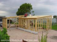 The frame of shed - L shaped shed, 