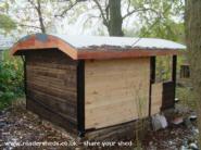 Back and side planked of shed - The Bothy, Greater Manchester