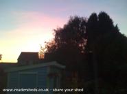 Red Sky at night - over shed of shed - 'Shedonism' - My other shed's a Porch!, East Sussex