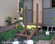 Greengate Shed: Adding steps to the smaller door