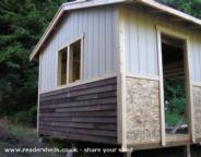 Greengate Shed: During application of the siding