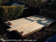 Shed floor on base of shed - Demolished since, 