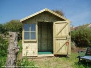 Shed before conversion to beach hut. of shed - Chesil View, 