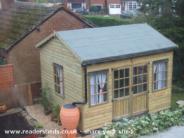 Shedio Outside seen from above of shed - polein2fitness, Cheshire