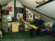 me with model aeroplanes of shed - The Den, Hampshire