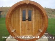 front view of shed - Hobbit house, Fife