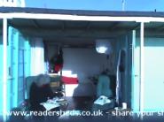 full frontal of shed - chalet 8, madeira drive, East Sussex