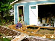 Shed across the creek: in process 
