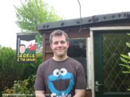 Me outside my beloved shed of shed - The George & The Dragon, Berkshire