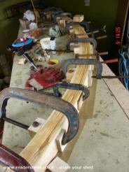 beams under construction of shed - , 