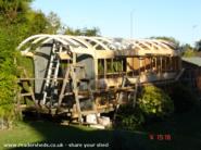 Main frame nearly finished of shed - , 