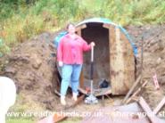 Culvert in place of shed - Hobbit Hole, 
