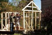 Foundation built, and framing underway... of shed - Monty's Shed at Wigmore Manor, Canada