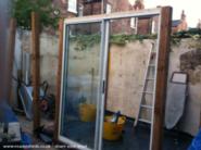 Door in with posts of shed - One Grand Designs Shed, Liverpool
