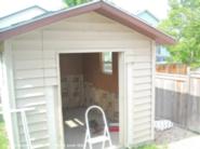 At the start, adding french doors - note interior.. of shed - Marilyn's, 