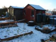 Shed in the snow of shed - Allotment #65, Wirral