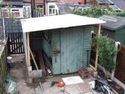 old shed ready for demolition of shed - workshop 17, 