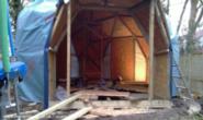 Porch structure added of shed - Dome Experiment, Lancashire