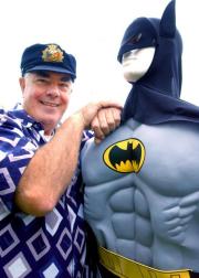 With my pal Batman, This guy gets me in trouble with the gendarmes of shed - Kite Shed, Lancashire