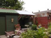side view -summer house of shed - HAPPY SMOKER ,, 