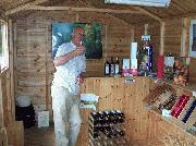 my mate steve at the bar of shed - Tas Valley Vineyard, 