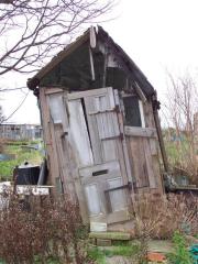  of shed - The most unstable shed on Tenantry Down Allotments, 