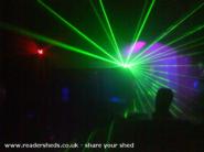 Frogncat green laser of shed - Frog n cat, Northamptonshire